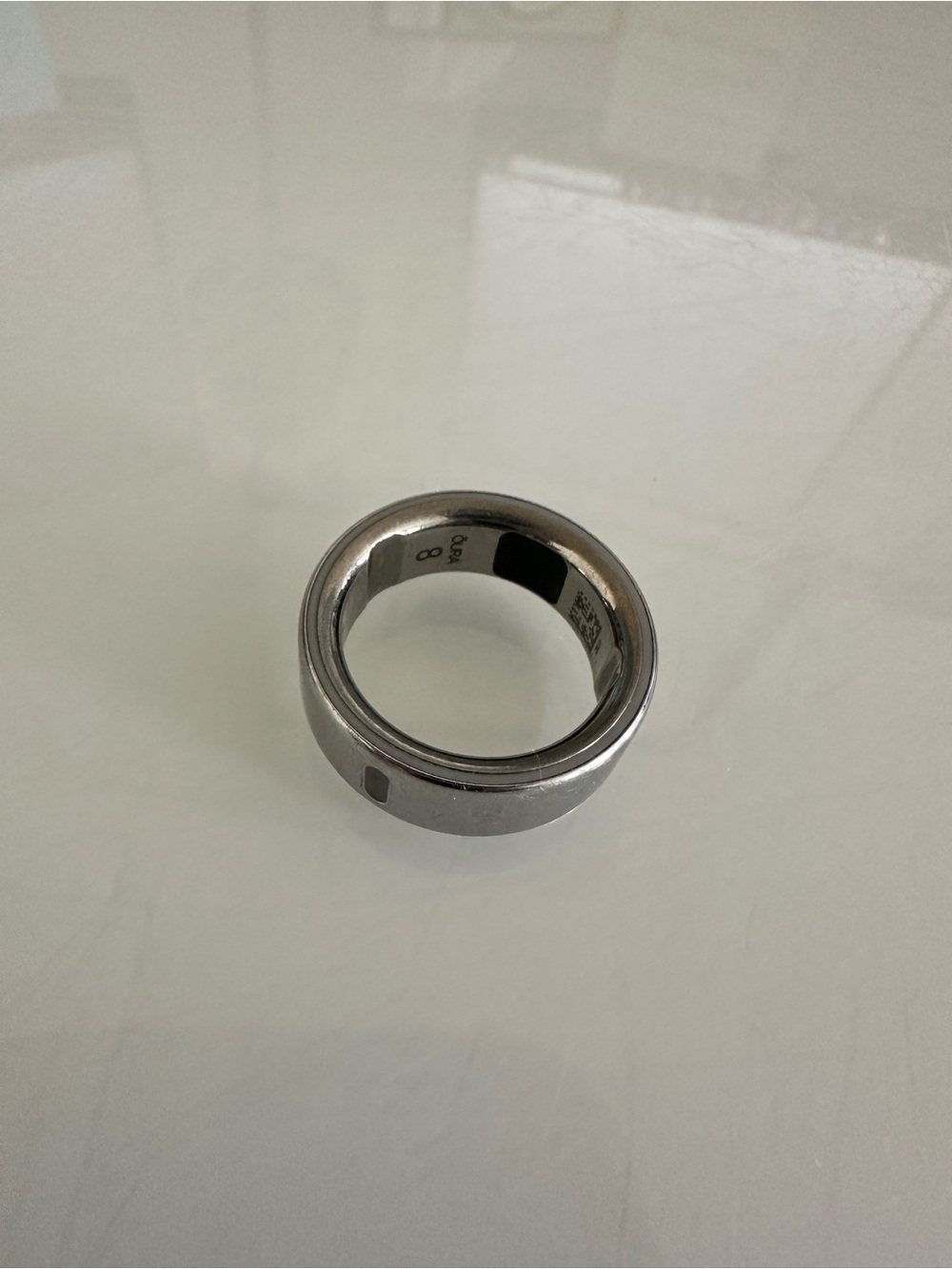 Oura  Smart Ring in Polished Silver size 8